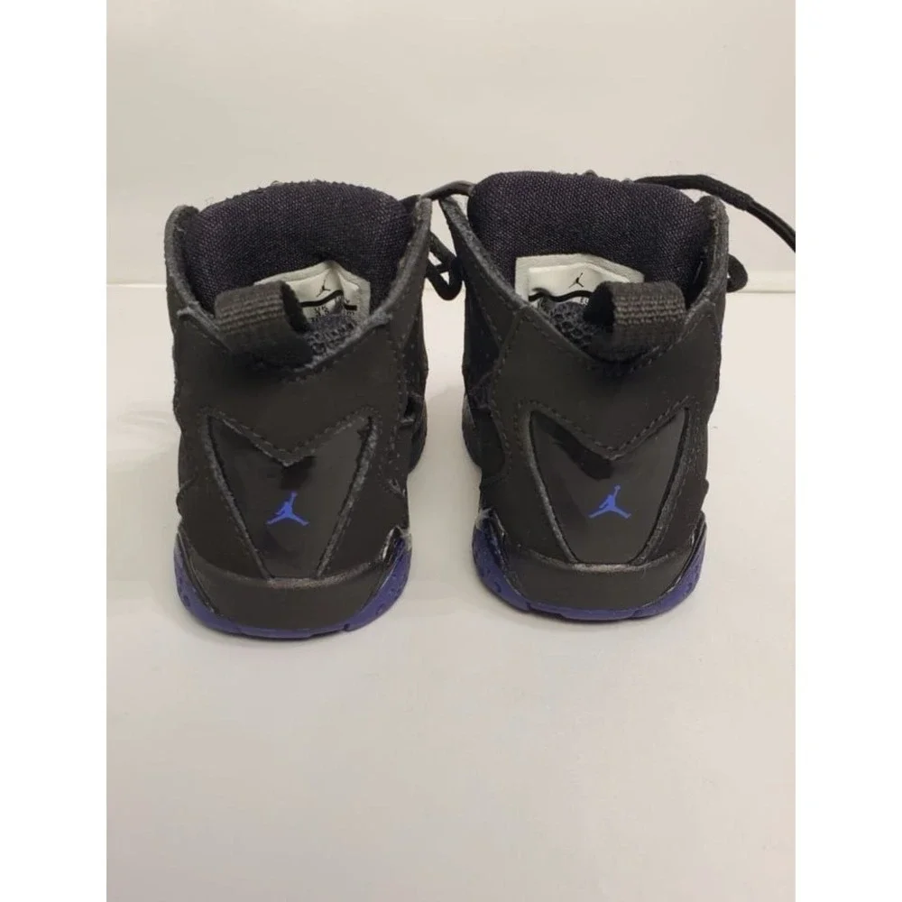 Jordan True‎ Flight BT Toddler 6C Black Purple Sneakers Unisex Kids Boys